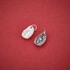 S925 Sterling Silver Meteorite Cowrie Pendant with Braided Rope Crystal Bracelet.