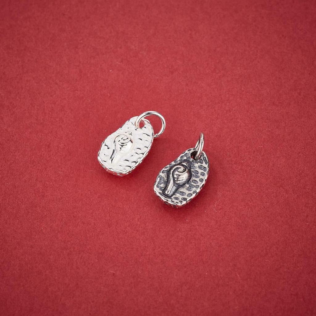 S925 Sterling Silver Meteorite Cowrie Pendant with Braided Rope Crystal Bracelet.