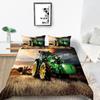 3D Cartoon Off-road Vehicle Bedding Set Car Series Printed Down Quilt and Pillowcase with Ultra-fine Fiber Fabric for Quick Drying Home Decoration