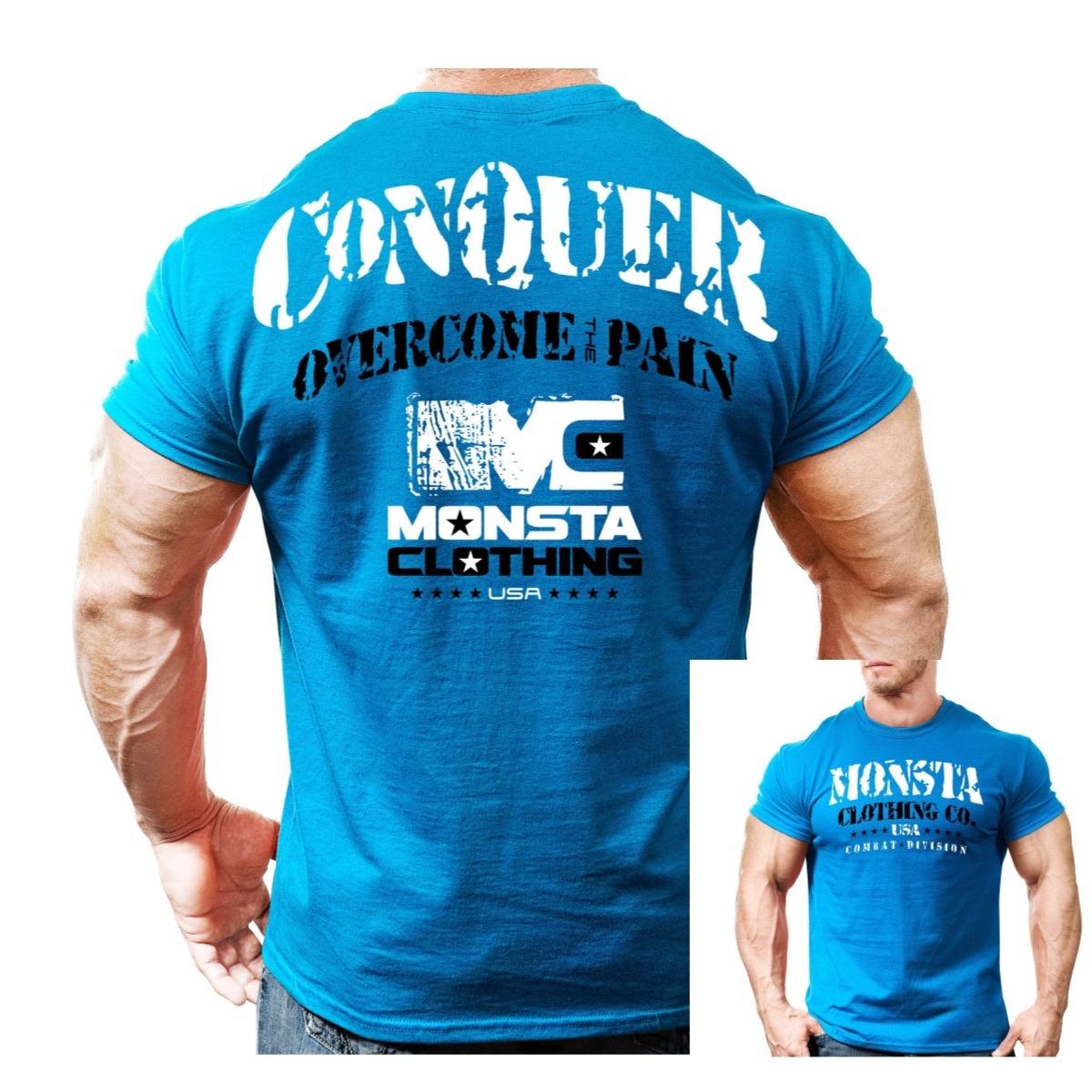 

CONQUEROver The Pain Fitness Training Sports Trend Leisure TShirt Mens and Womens Luxury Brand Top M