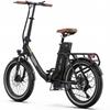 Skládací elektrické kolo ONESPORT OT16-2, 250W motor, 48V 17AH baterie, maximální rychlost 25 km/h, dojezd 120 km, 20*3.0 palcová kola