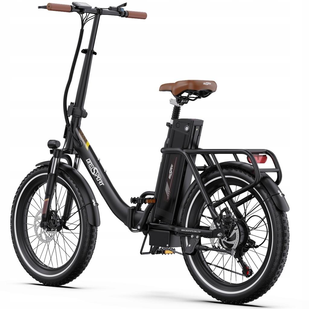 Skládací elektrické kolo ONESPORT OT16-2, 250W motor, 48V 17AH baterie, maximální rychlost 25 km/h, dojezd 120 km, 20*3.0 palcová kola