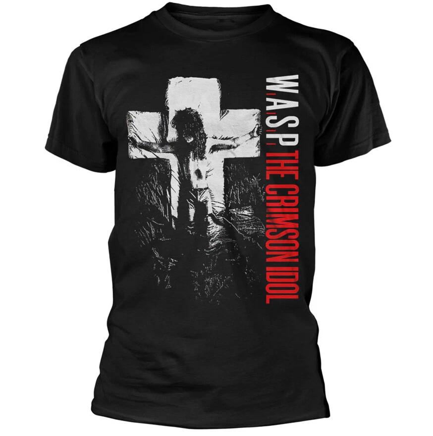 WASP The Crimson Idol Tričko Tričko Heavy Metalová Kapela Tričko Pánské Tričko Černé Ležérní Kulatý Výstřih Bavlněné Tričko S-4XL