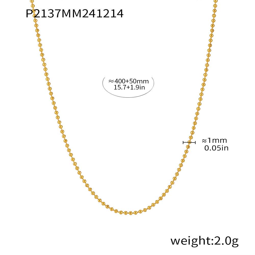 Stainless Steel Pearl Brooch & Natural Stone 8-Shaped Three-Layer Necklace