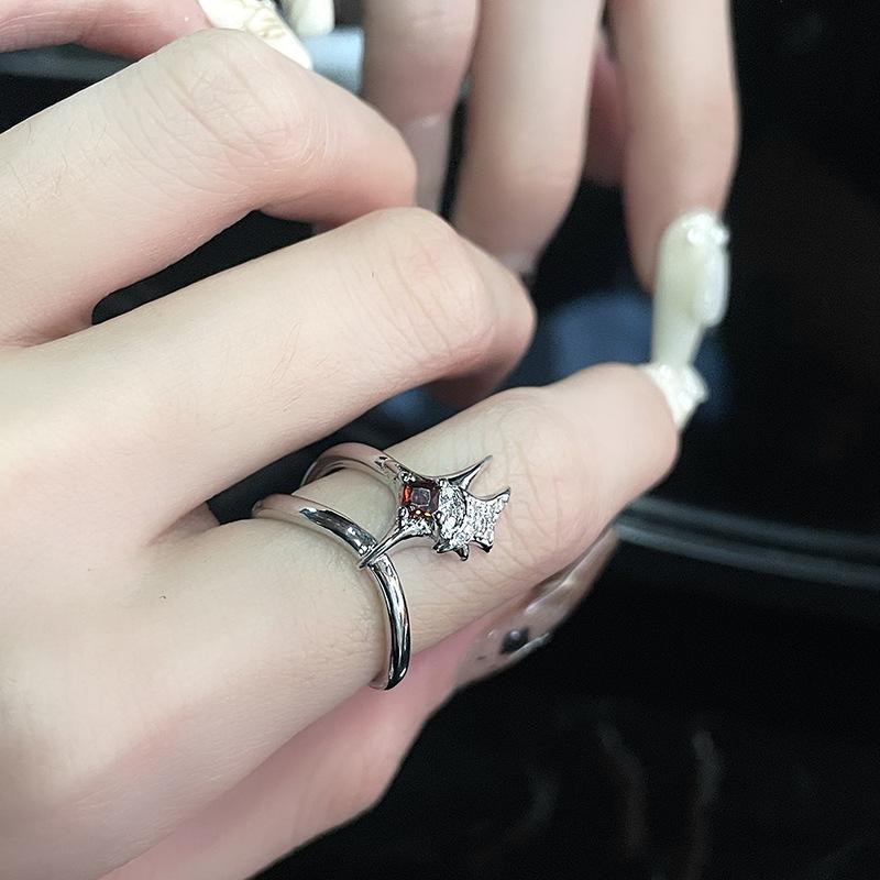 

Cosmic Star Ring Women S Light Luxury French Zircon Niche Design Advanced Sense Fashion Personality 2022 Tide Adjustable opening