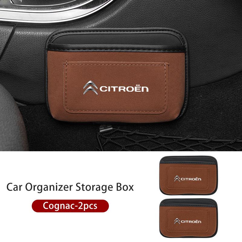 Boîte Auto Coller Cartes Téléphone Clé Auto-adhésif Poche de Rangement Pour Citroen C4 C3 C5 C1 C2 C6 VTS C4L DS3 DS4 DS5 Grand