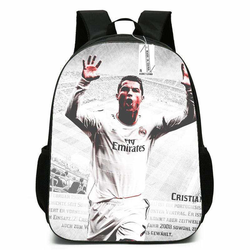 Cr7 Cartoon School Backpack Oxford Fabric Breathable Lightweight For Elementary Students Classroom