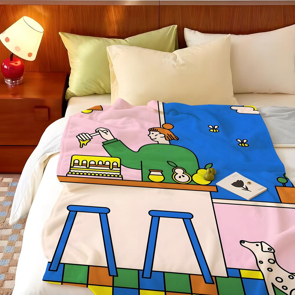 Artist S-Sam T-Twardy Throw Flannel Throw Blanket, Lightweight Cozy, Durable Washable Cute Cool