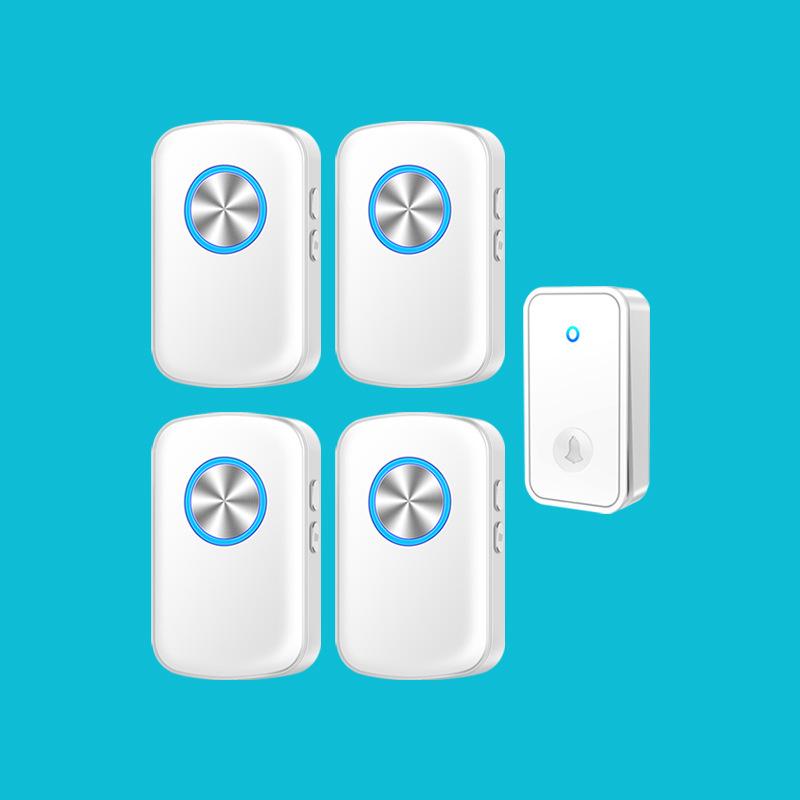 Wireless Waterproof Smart Doorbell with Self-Powered Ultra Long-Range for Home and Elderly Use
