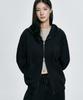 Atez Essential Oversized Sweat Zip-Up Hoodie [Black]