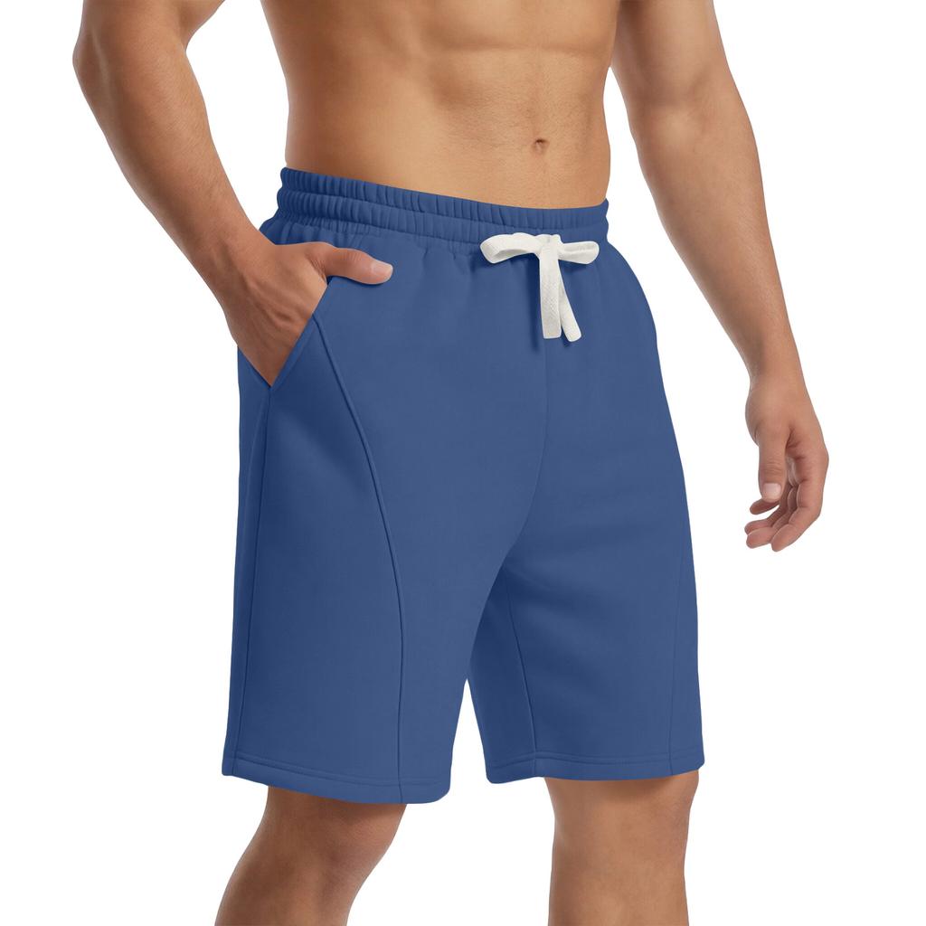 Herren Freizeit Sportshorts Elastischer Bund Kordelzug Taschen Leicht Bequem Sitz Fitnessstudio Laufen Training Sportbekleidung