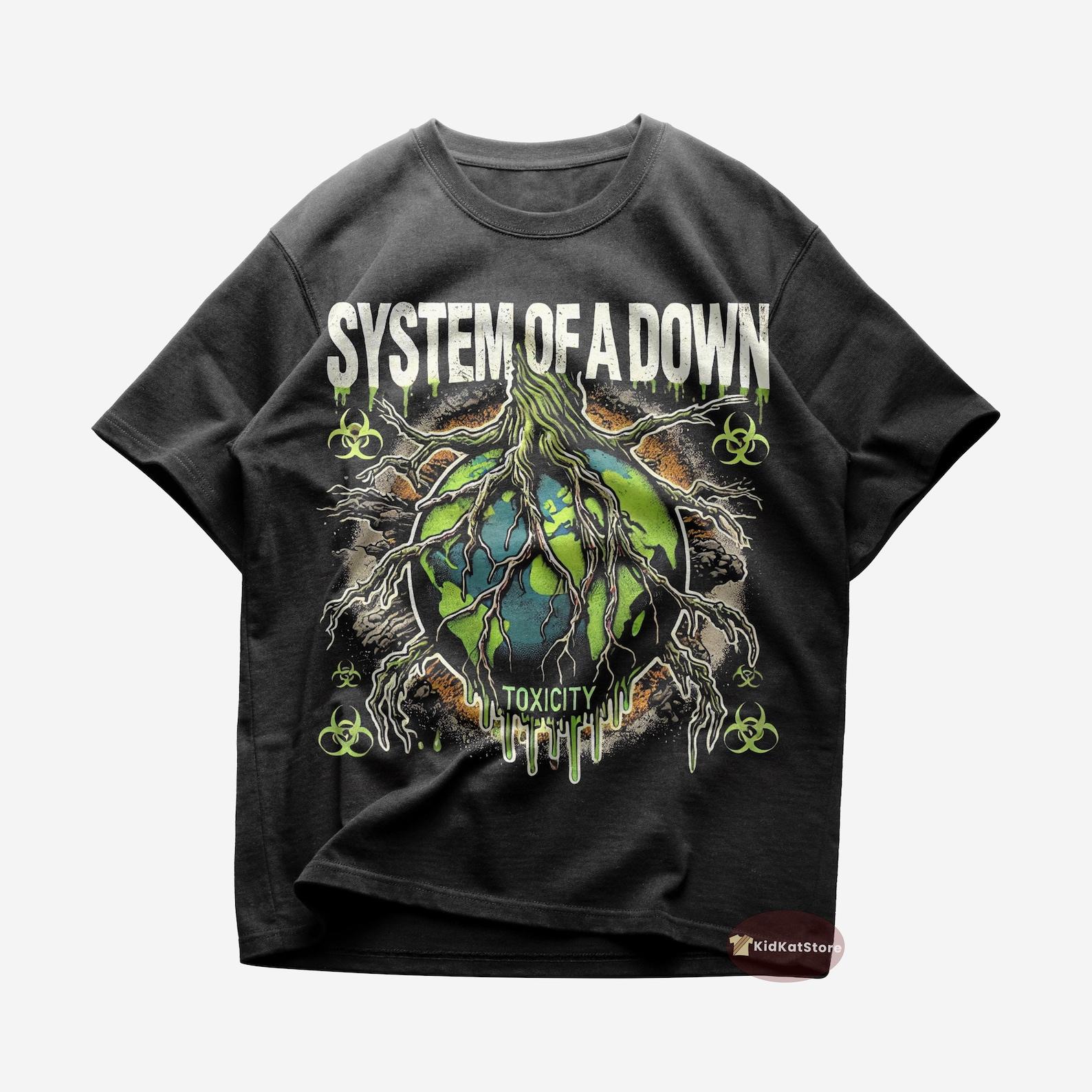 System of a Down T shirt - Toxicity - System of a Down Merch - Unisex Metal Tee - Gift for Metal Lovers - Premium Music Apparel 3XL