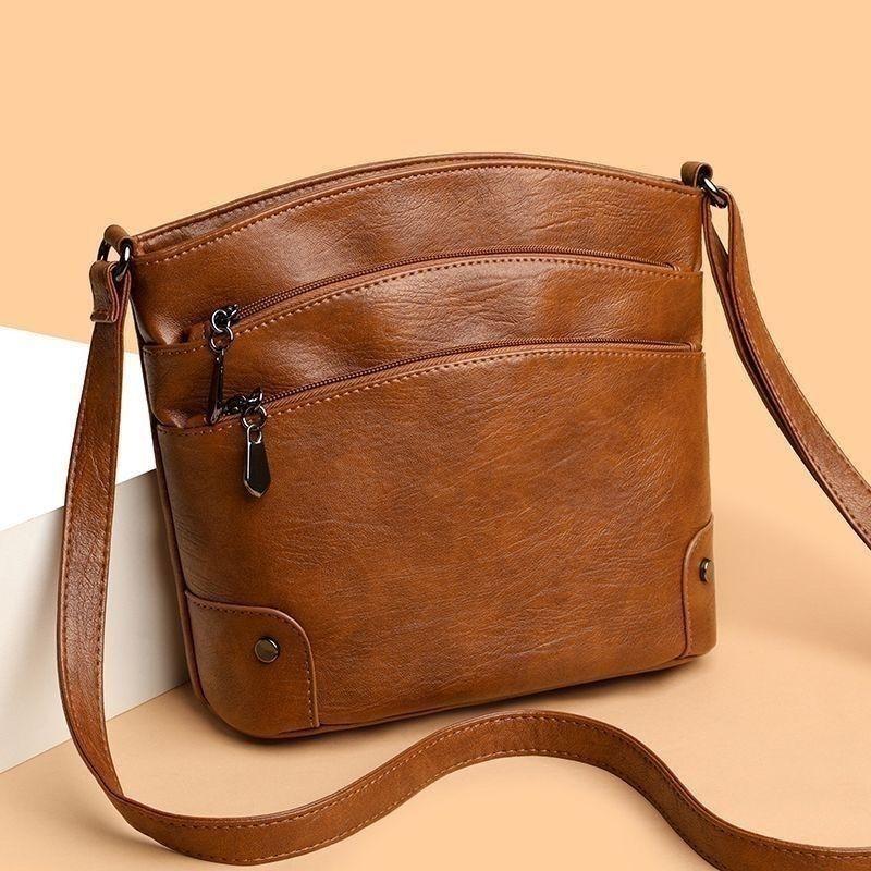 New Fashion Soft Leather Bags Women Shoulder Bags Luxury Handbags Women Bag Designer Crossbody Bags for Women Casual Messenger Bag коричневый