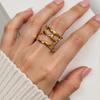 Stainless Steel Metal Lava Rings for Women Girls Fashion Gold Color Hollow Wide Adjustable Finger Rings Y2K Jewelry 2026 Trend