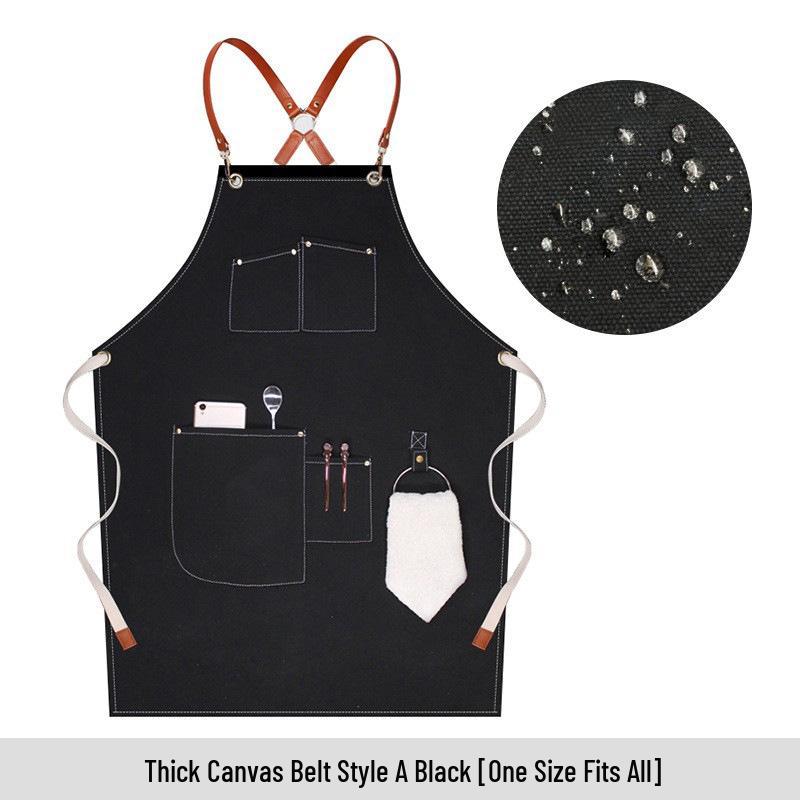 Canvas Denim Apron for Florists, Coffee Shops, and Restaurants - New Fashion Style for Baking & Work.