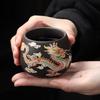 dragon and phoenix purple sand cup changes color in case of hot water Master cup Single tea cup Retro single cup Business