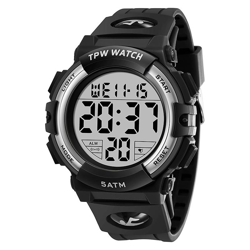 TPW Nové digitální sportovní hodinky pro muže Vodotěsné elektronické pánské náramkové hodinky Military Date Shockproof Clock Nejlepší dárky Hodiny