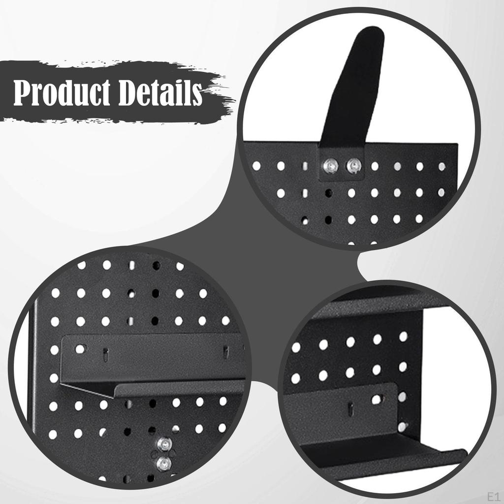 Pegboard Panel for Bikes Gear Space Saving Aluminum Peg Board Wall Organizer