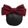 Hair Clip Satin Bowknot Decor Hair Net Bank Worker Hair
