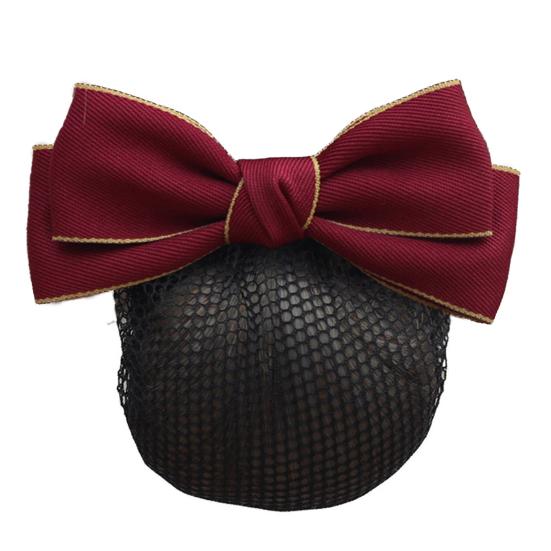 Hair Clip Satin Bowknot Decor Hair Net Bank Worker Hair Clip Versatile Hair Decoration Hair Accessory