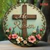 Round Retro Tin Sign Metal Wall Art 20x20cm for Living Room Balcony Home Decor