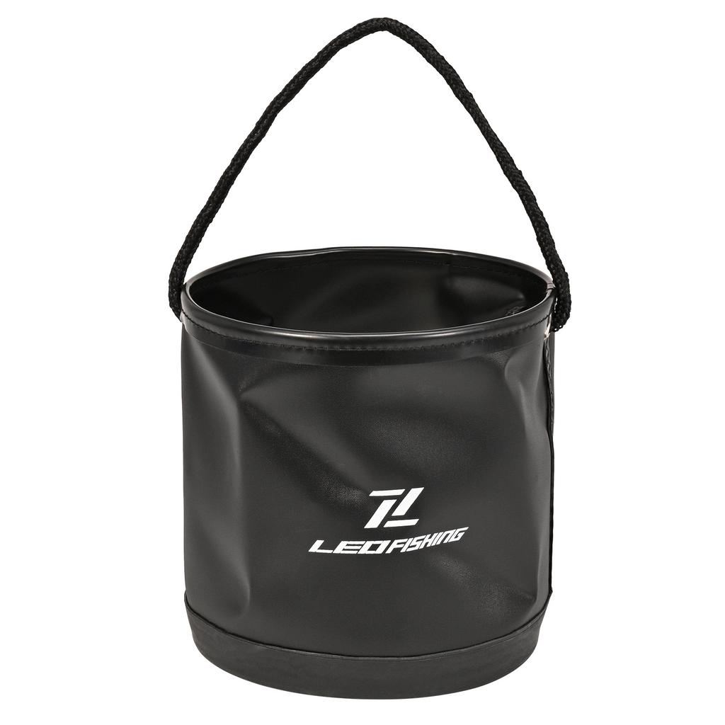 Round Folding Fishing Bucket with Lanyard Fishing Equipment for Fishing