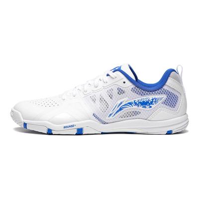 Li Ning Hawkeye 2.0 PRO Slip Resistant Abrasion Resistant Low Top Table Tennis Shoes Unisex White Blue APPU023-9