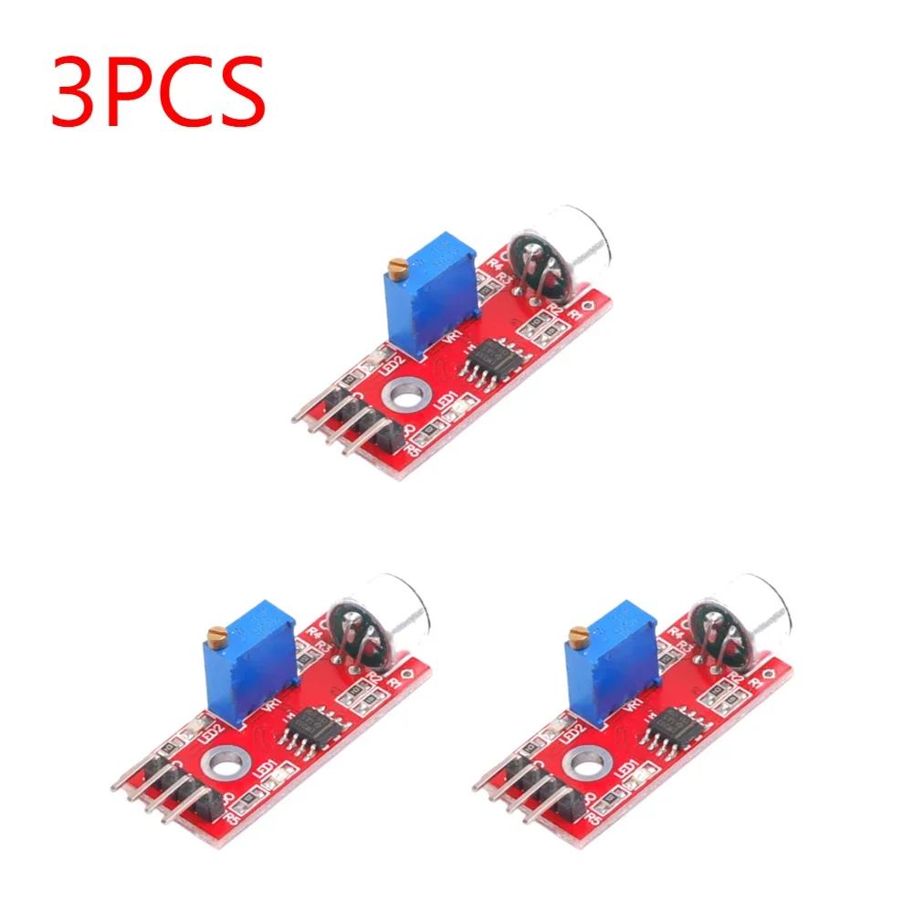 Sound Sensor Detection Module High Sensitivity Sensor Module Signal Output Indication DC 4-6V for Voice Controlled Lights