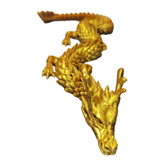 3D Printed Dragon Figure Action Toy Realistic Looking Vibrant Color Chinese Dragon