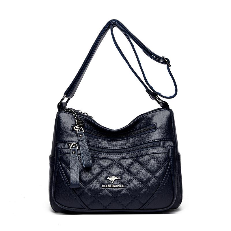 Crossbody Bag - Autumn/Winter Fashion Multi-layered Shoulder Bag - Soft Leather - Maternal Bag for Middle-aged Women