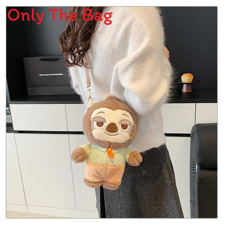 Zootopia Plush Bunny Tote Bag With Zipper Closure For Casual Day Use