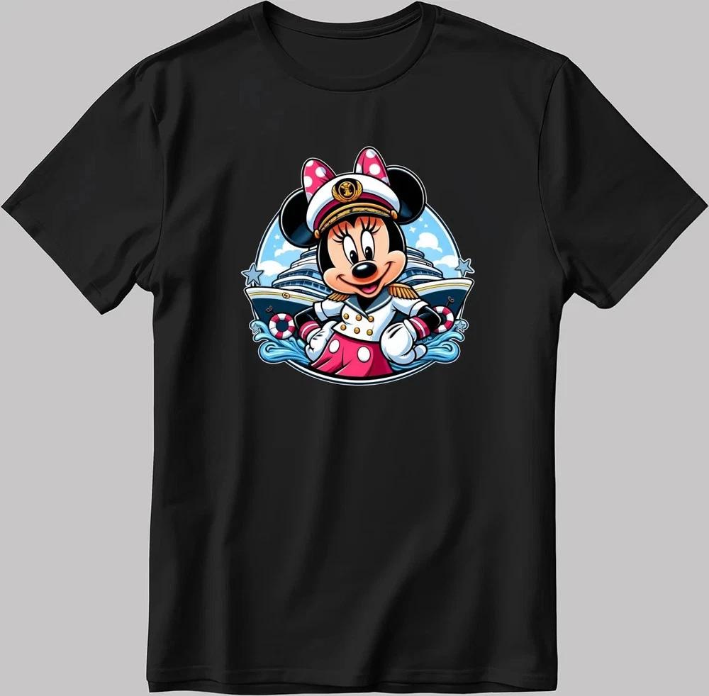 Cruise Sailor Minnie Mouse Black TShirt Size S4XL S