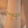High-End Natural Hetian Jade Wind Chime Bracelet for Women - Lucky Bead Palace Bell Design