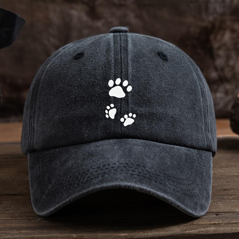 

Fun Dog Paw Print Baseball Hat Unisex Outdoor Fashion Versatile Peaked Hat Trend чёрный