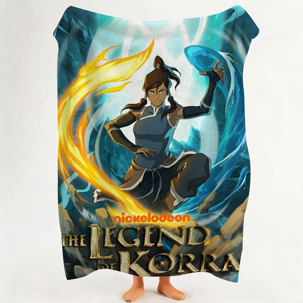 Comic T The L Legend O Of K Korra Throw Flannel Throw Blanket Suitable for Sofa Living Room Bedroom