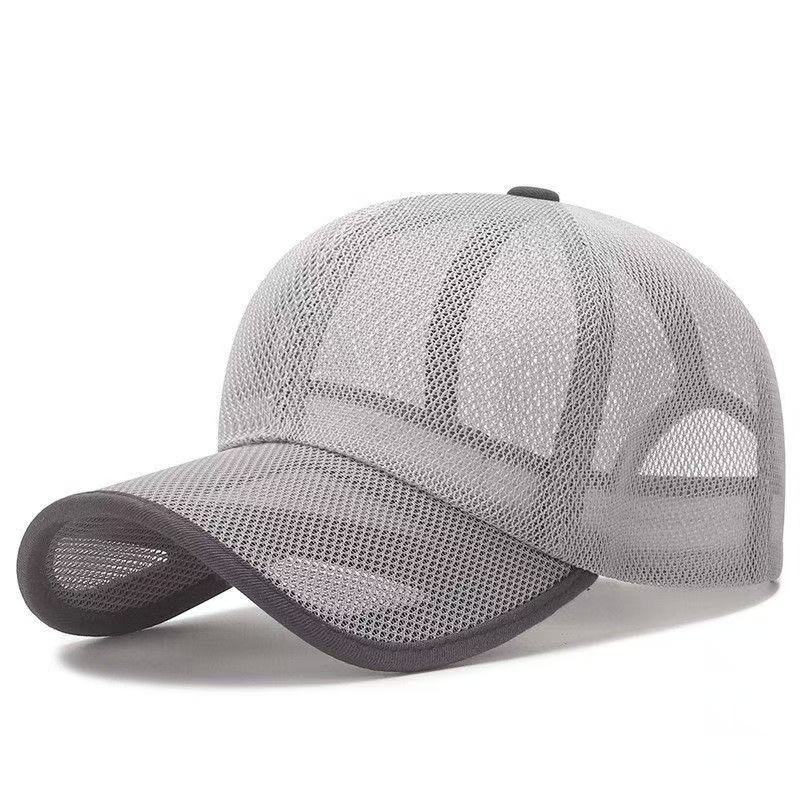 Mesh Hat with Hollowed Out Eaves Baseball Cap Sun Hat Men's Duckbill Cap Breathable Mesh Cap for Spring and Summer Children's Sun Hat