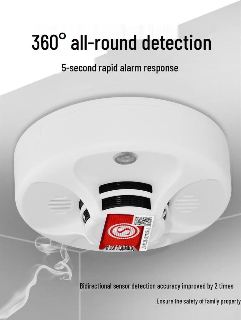 WiFi Smart Smoke Detector - Wireless Alarm and Fire Equipment with Phone Connectivity