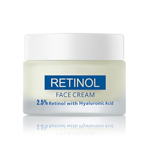 Retinol 2.5% Cream 50g Moisturizing Hyaluronic Acid Retinol Cream Night Cream (Retinol 2.5% Cream Single Item)