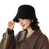 Bucket Hat Women's Autumn and Winter Fashion Versatile Literary and Retro Bucket Hat Big Head Circumference Showing Face Small Bucket Basin Hat