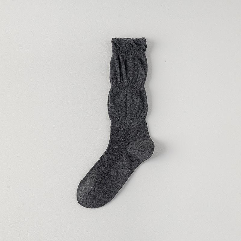 Women's Summer Thin Solid Color Mesh Boneless Loose Tube Pile Cotton Socks