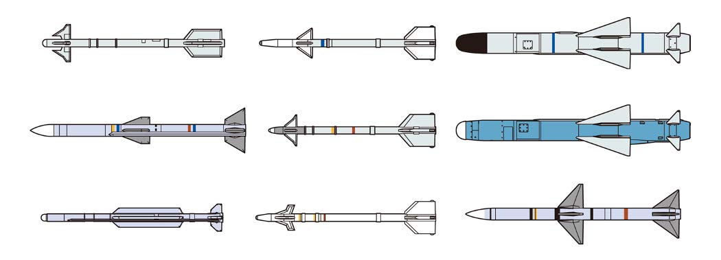 

Fine Mold Air Force Missile Set Plastic Model FP39 1/72 Self-Defense
