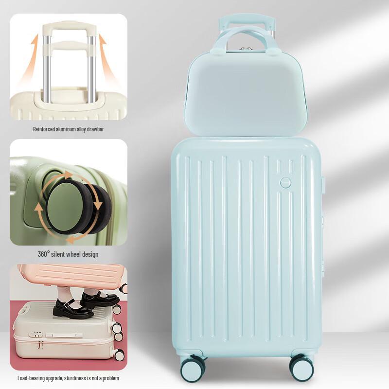 TOUO Parent-Child Luggage Set with Cosmetic Bag 18 inches