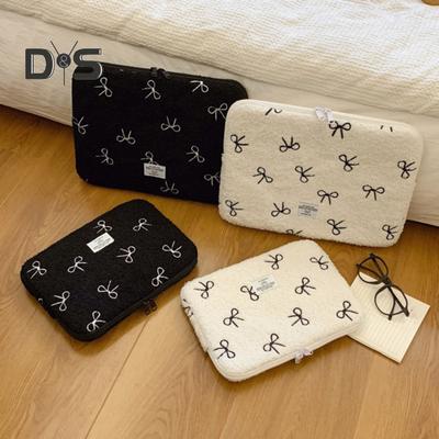 Sevimli Dizüstü Bilgisayar Kılıfı Nakışlı Yumuşak Dolgulu Tablet Çantası Fermuarlı Kapanış Darbeye Dayanıklı Peluş Dizüstü Bilgisayar Çantası Bilgisayar Saklama Kılıfı