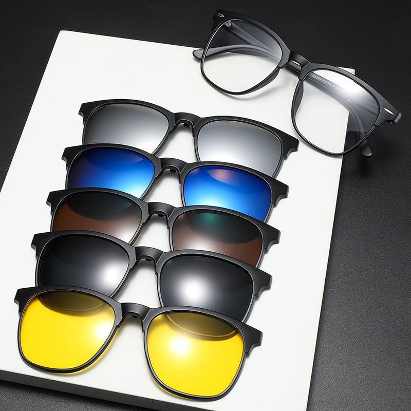 

Набор очков, солнцезащитные очки, поляризованные мужские и женские магнитные очки для близорукости, очки для вождения, многоцелевые солнцезащитные очки PC rack set