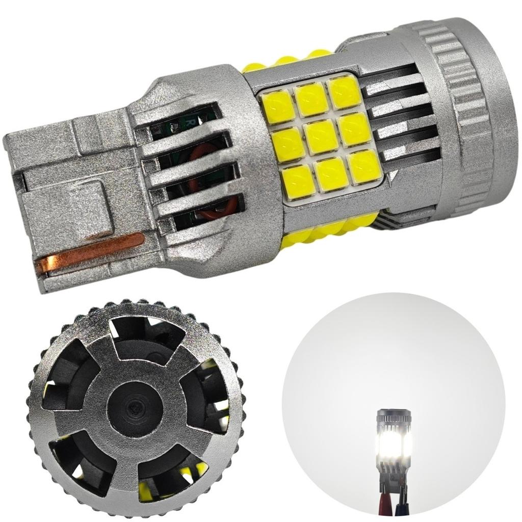 2 szt W21W LED 7440 żarówka 12-24V bez błędu 2200lm biała mocne światło
