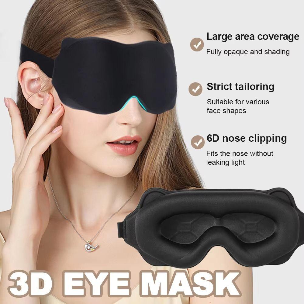Soft Padded 3D Eye Mask Breathable Blindfold Three Dimension Design Sleeping Eye Mask  Comfortable