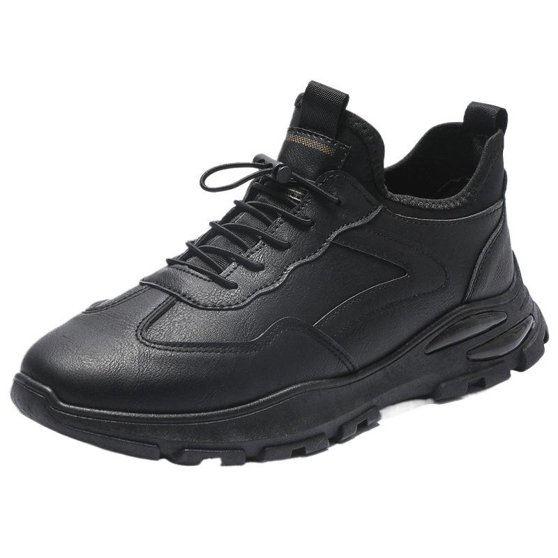 Autumn New Trend Men's Casual Leather Shoes Versatile Business Men's Shoes Breathable Wear-resistant Sports Shoes Men