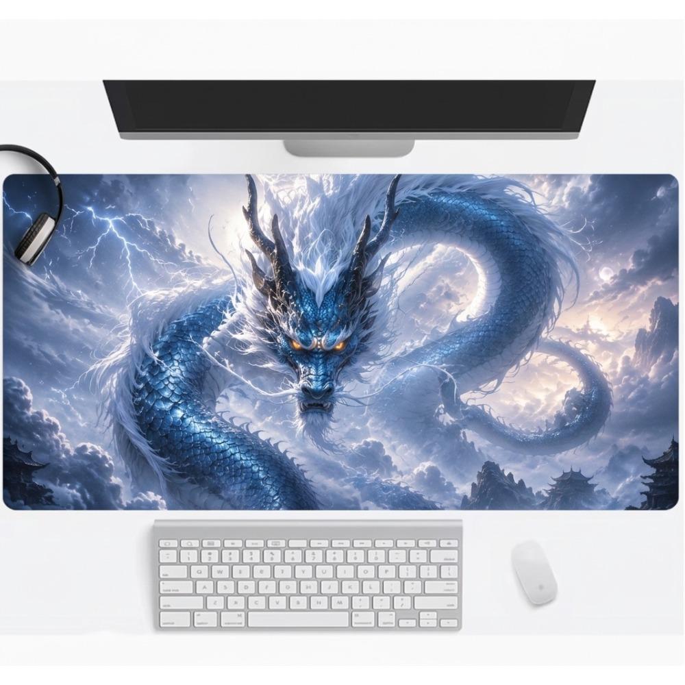 Blue Dragon Game Table Mat Suitable For Gamers Offices And Households Gaming Room Decoration Accesorios Escritorio