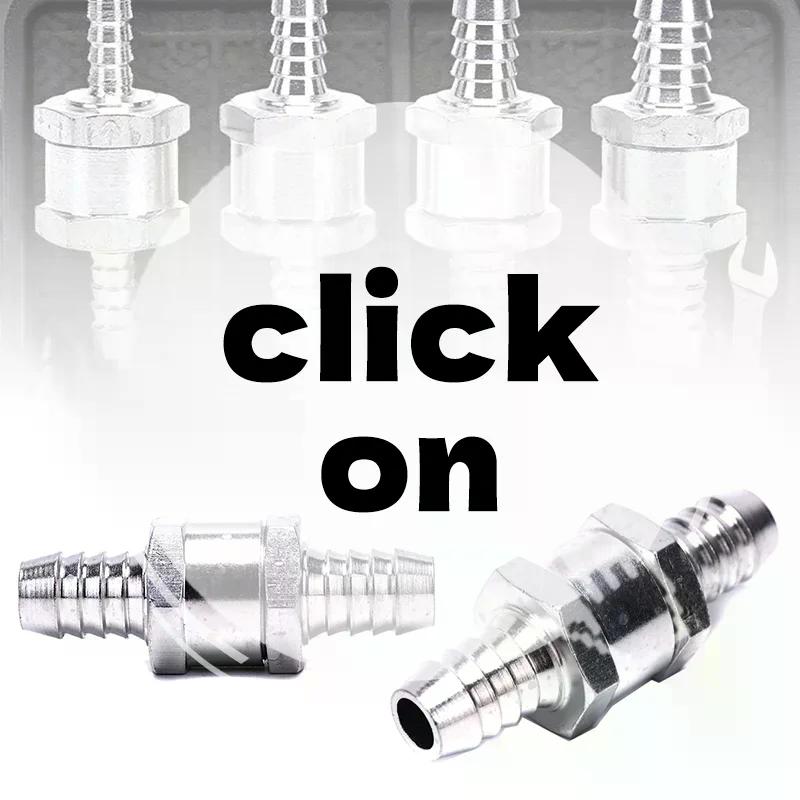 One Way 6/8/10/12mm 4 Size Aluminium Alloy Fuel Non Return Check Valv