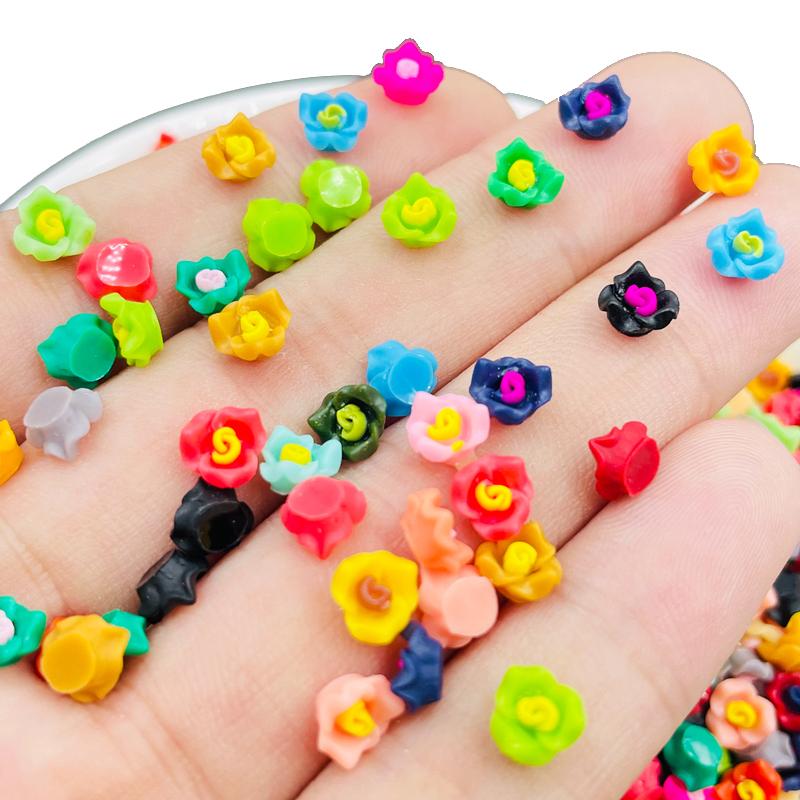 100 Pcs New Cute Mini Kawaii Color Little Goldfish Resin Figurine Crafts Flatback Cabochon Ornament Jewelry Making Hairwear K38
